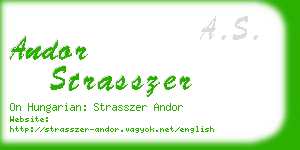 andor strasszer business card